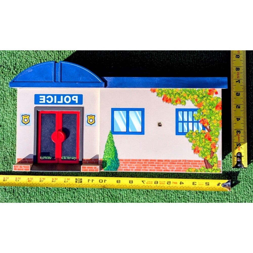 INCOMPLETE Playmobil 5299 Take Along Police Station Building Toy Carry Case GUC - Picture 2 of 4